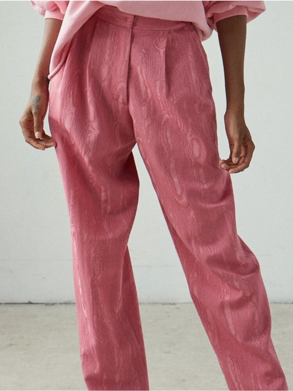 NWOT Rachel Comey Thorough Pant Rose-Textured Straight-Leg Trousers Sz 00